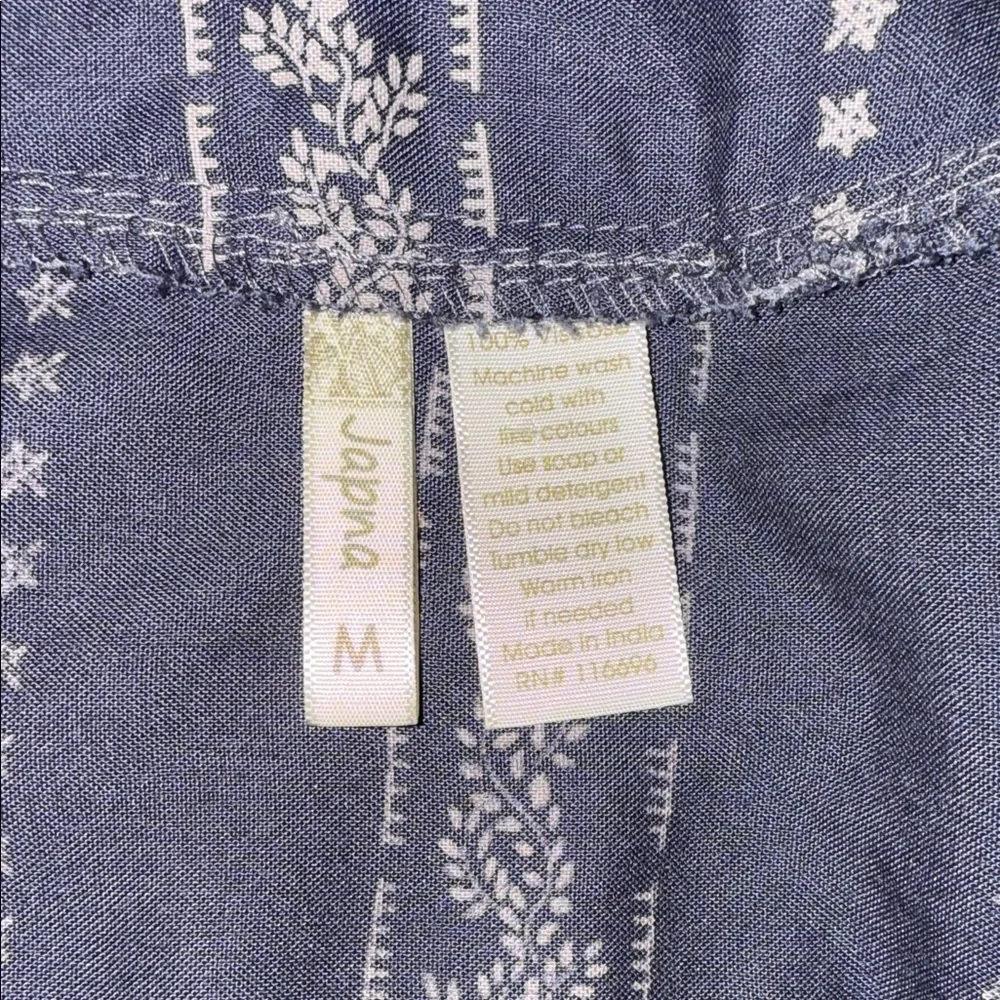Japna Navy Patterned Wrap Blouse - Picture 4 of 4